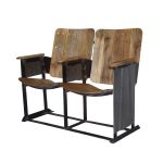Vintage Theatre Double Seater Chair