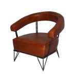 Roundback Leather Lounge Chair