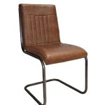 Vintage Cantilever Leatherette Dining Chair