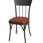 Metal Bistro Chair with Padded Seat