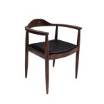 Mid-Century Curve Wooden Accent Chair