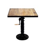 Vintage Single-Pedestal Crank Table Base