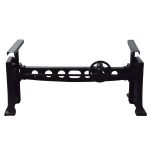 Industrial Crank Table Base – Circular Cut-Out Design