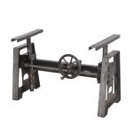 Industrial Crank Table Base – Raw Metal Finish