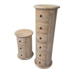 Round Tower Wooden Drawer Set