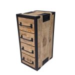 Industrial Mango Wood Drawer Cabinet