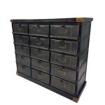 Industrial 15-Drawer Metal Storage Cabinet