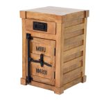 MBIU Crate-Style Wooden Bedside Drawer Cabinet