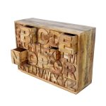 Alphabet Mango Wood Multi-Drawer Cabinet