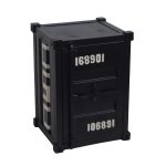 Black Industrial Container Bedside Cabinet