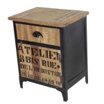 Atelier Industrial Bedside Cabinet with Drawer & Door