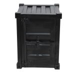 Black Industrial Container Bedside Cabinet