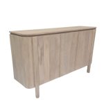 Modern Minimalist Solid Wood Curved Sideboard