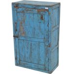 Vintage Blue Rustic Wooden Cabinet