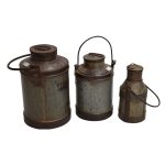 Vintage Metal Milk Can Set – Rustic Farmhouse Collection