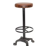 Industrial Factory Print Bar Stool