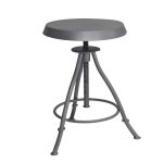 Industrial Adjustable Metal Bar Stool