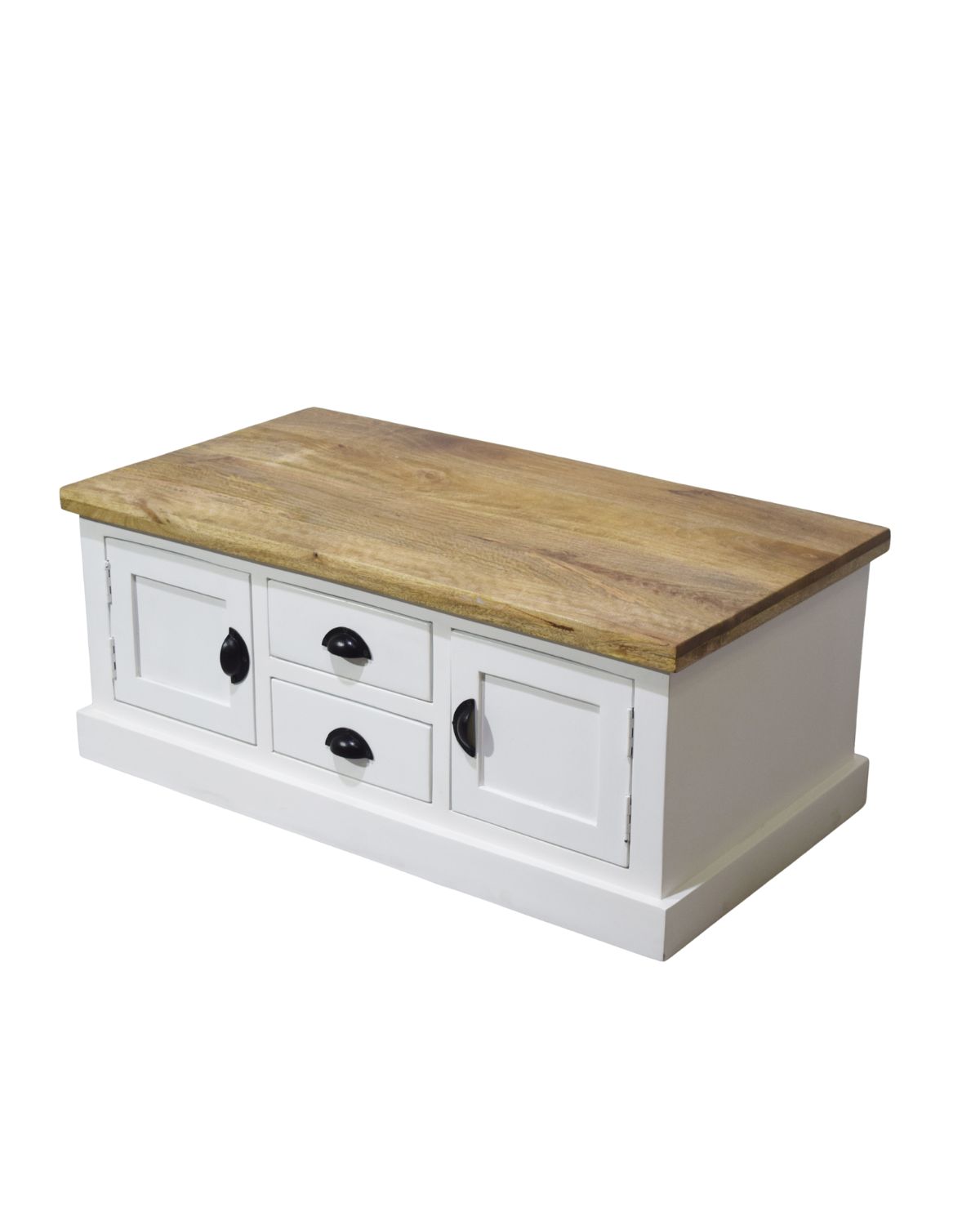 53 White Coffee Table Cabinet with Drawers - Image 1