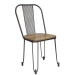 Industrial Mesh-Back Dining Chair