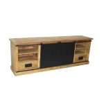 Industrial Sliding Door Mango Wood TV Cabinet