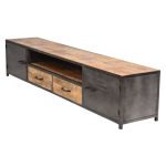 Industrial Iron & Mango Wood TV Cabinet