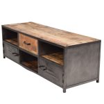 Industrial Metal & Wood TV Cabinet