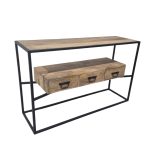 Industrial Console Table with Storage Drawers