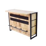 Industrial Wooden & Iron Bar Counter Table