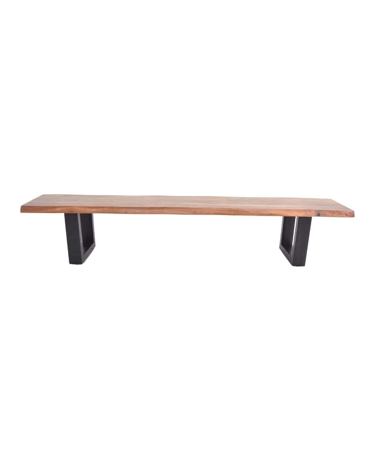 347 Live Edge Solid Wood Bench with Metal Legs - Image 1