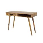 Modern Mango Wood Study Desk with Storage Compartment