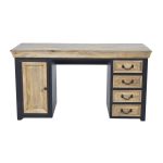 Industrial Mango Wood Work Desk with Cabinet & Drawer Storage