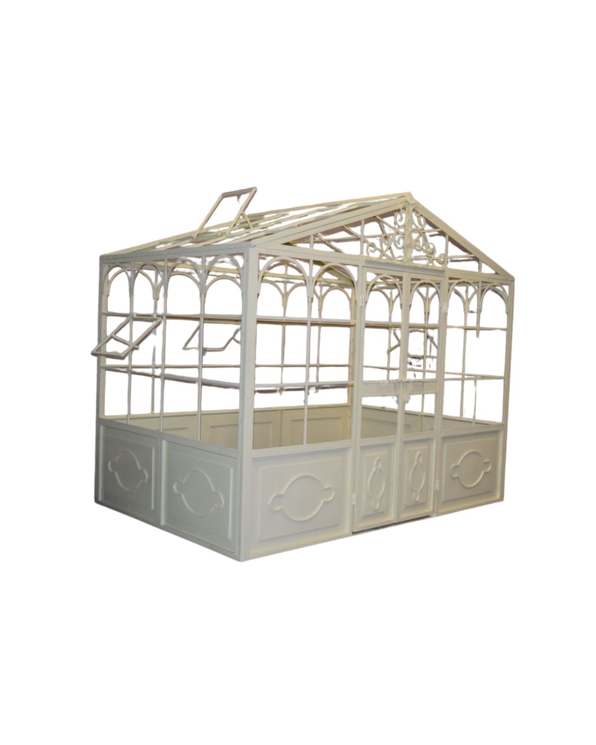 358 Vintage Iron Greenhouse Planter – Decorative Garden Showcase - Image 1