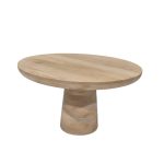 Solid Mango Wood Round Pedestal Dining Table