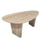 Organic Oval Solid Wood Coffee Table