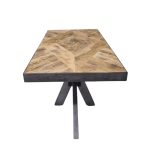 Handcrafted Mango Wood Square Coffee Table with Iron Base