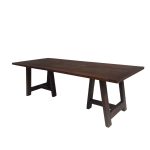Solid Sheesham Wood Dining Table with Traditional A-Frame Base