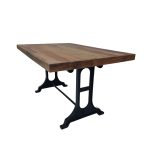Industrial Mango Wood Dining Table with Cast Iron Base