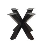 Heavy-Duty X-Frame Metal Table Base