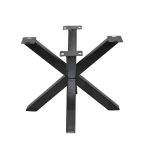 Compact X-Design Metal Table Base