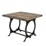 Vintage Industrial Square Dining Table